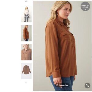 NEW! J. Jill Soft Luxe Utility Popover - Size Medium
